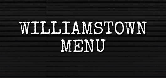 Williamstown Pizza Menu